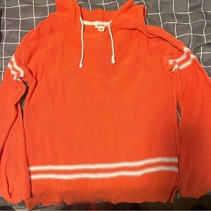 Orange breathable sweater
